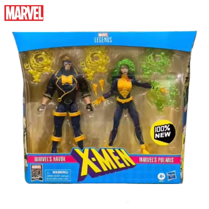 New Original Marvel Legends Series X-MAN HAVOK & POLARIS Action Figures Model Toys Gifts