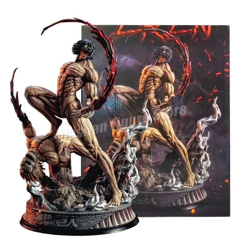 Anime Attack on Titan Actionfigur Eren Jaeger Statue PVC Sammlermodell Shingeki no kyojin Kampfform Eren Figur Spielzeug