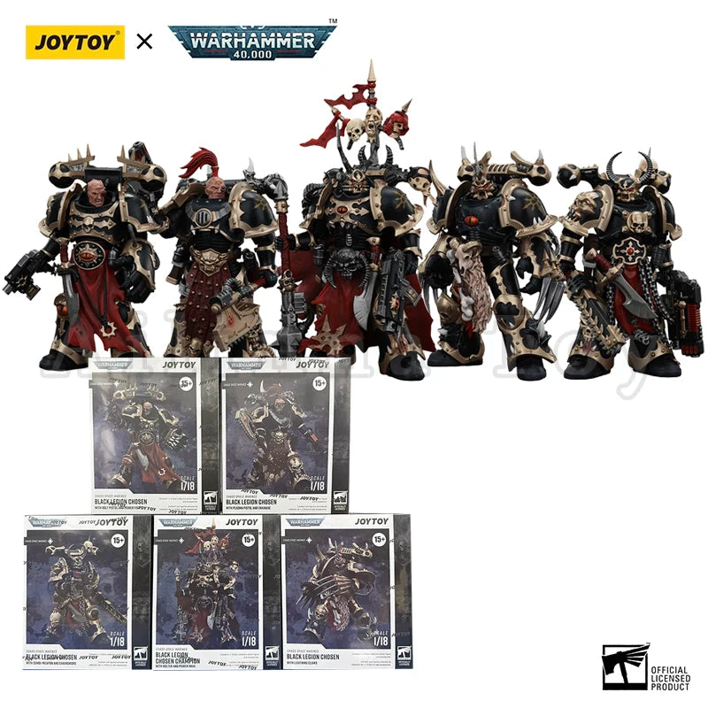JOYTOY 1/18 Actionfigur 40K Chaos Space Marines Black Legion Chosen Anime Collection Militärmodell