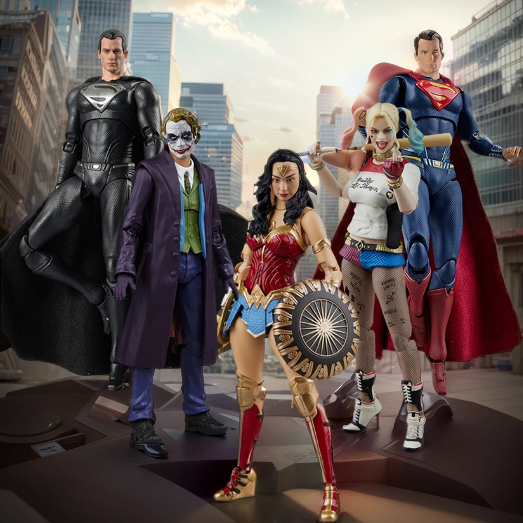 Fondjoy DC Wonder Woman Harley Quinn Joker Superman 1/9 Scale Action Figure Anime Characters Genuine Model Collectible Boys Gift