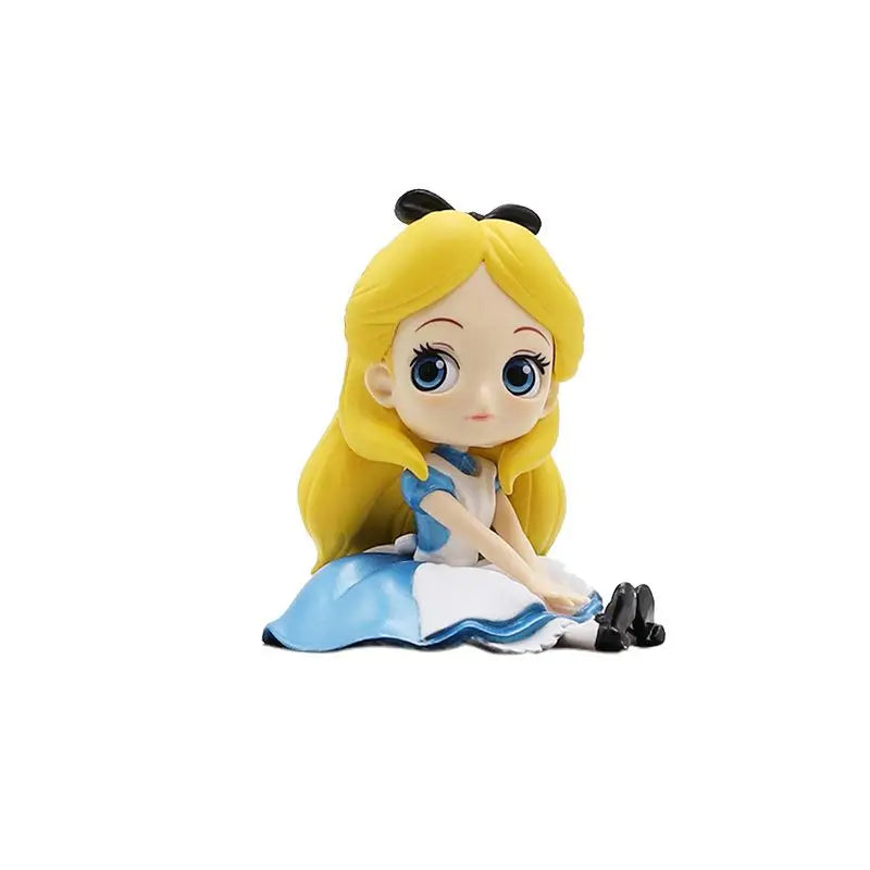 Bandai Original Disney Anime Figure Sitting Villain Doll Q Version Kids Toys Home Decoration Girl'S Birthday Model Toys Gifts