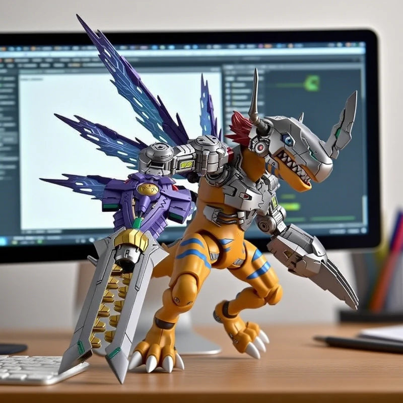 Adult Toy Bandai Digimon Adventure Anime Model FRS METALGREYMON VACCINE Action Figure Assembly Collectible Ornament Robot