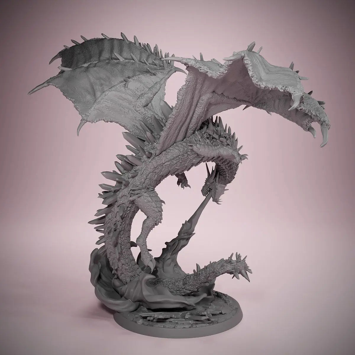 Talaris Dragon Firedragon 3D Printed Painted and Colored Figurines and Ornaments Self-assembly DIY Coloring Figurines