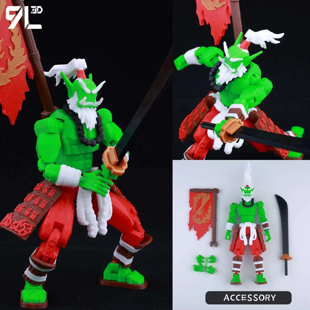 9L3D Cloud FFVII Figure Buster Sword Multi-Joint Articulated Lucky Dummy 13 Anime Action Model Posing Display Children Games toy