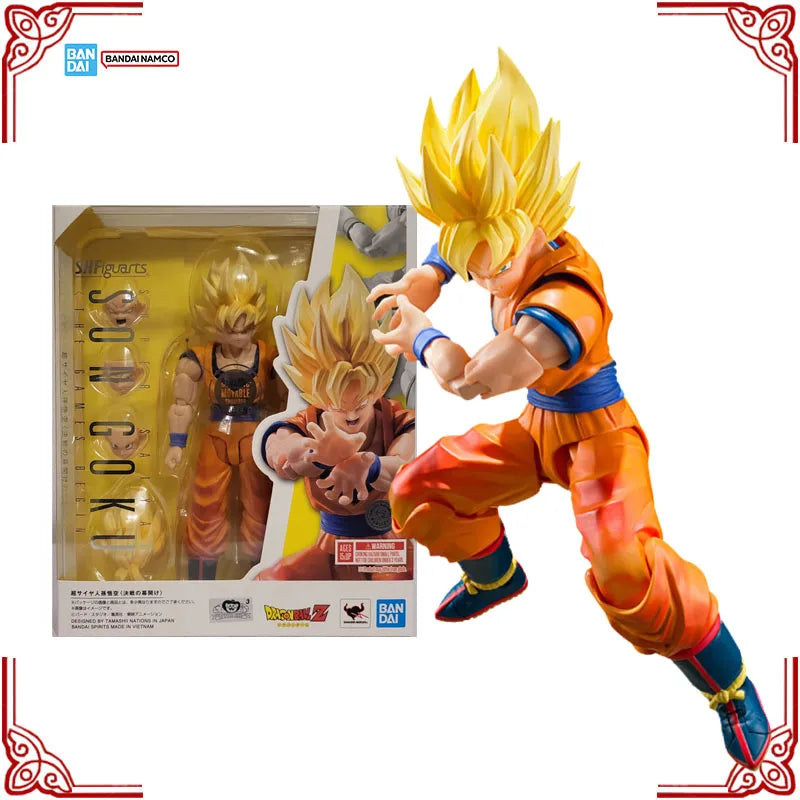 In Stock Genuine Bandai Dragon Ball Model Kit SHF Super Saiyan Son Goku The Games Begin Anime Action Figure Collection Model Toy