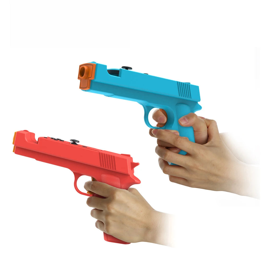 2 PCS Switch Game Gun Grip for Nintendo NS OLED,Shooting Games Controller Gamepad Joypad,Video Games Console Accessories