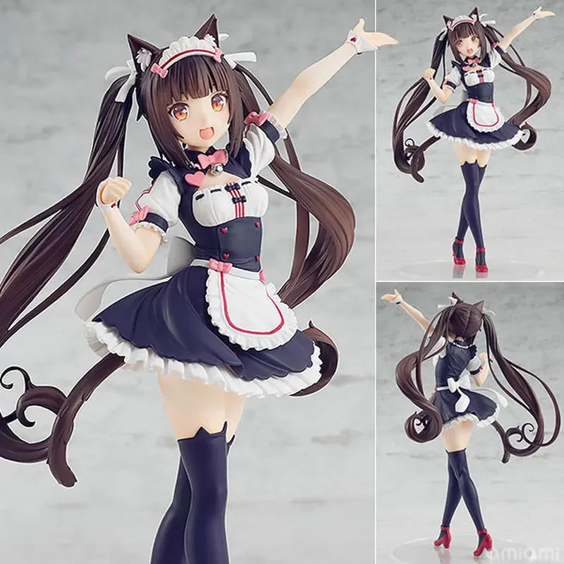 Nekopara Chocola Vanilla KO Figurine Cute Character Models Desktop Ornaments Trendy Toys Kawaii Garage Kit chassis statue Gift