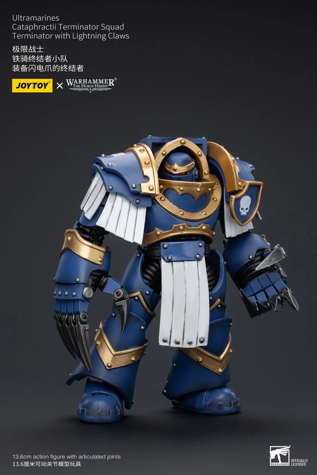 Joytoy Warhammer 1/18 Action Figures Ultramarines Cataphractii Terminator Squad Terminator with Lightning Claws Boy Gifts