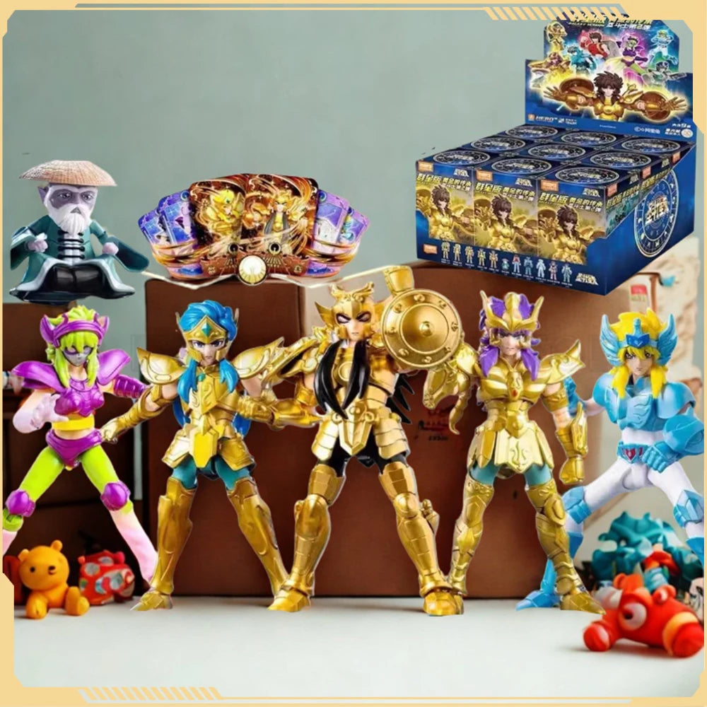 Blokees Saint Seiya Galaxy Version 2 Action Figures Camus Hoyoga Dohko Milo Shiryu Pegasus Nachi Anime Figurines Toys Kids Gifts