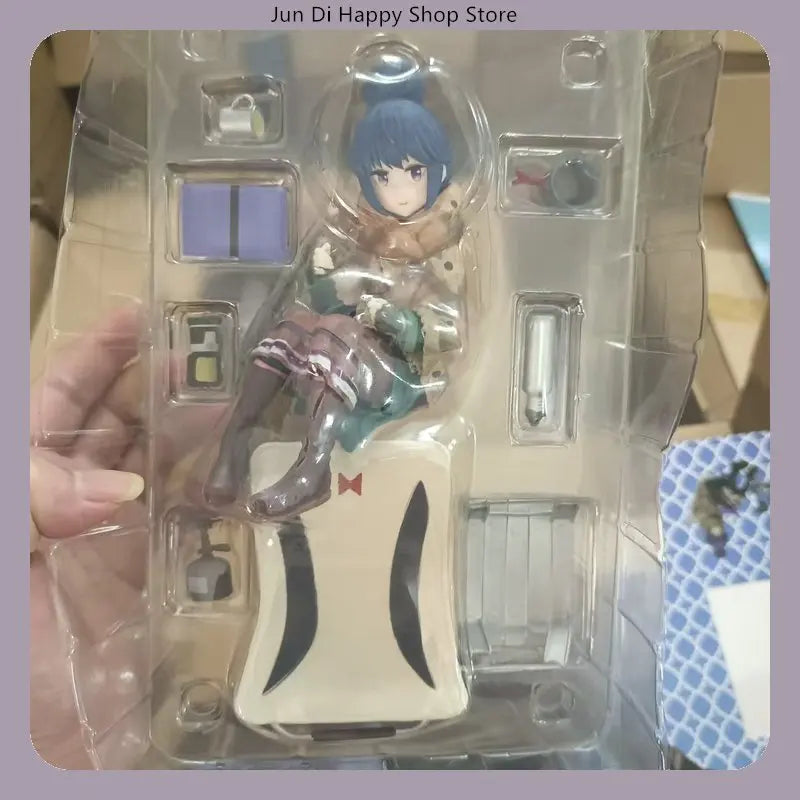 Yuru Camp△ Shima Rin Camping Version Anime-Figur mit mehreren Accessoires, Schreibtischdekoration, Geschenk
