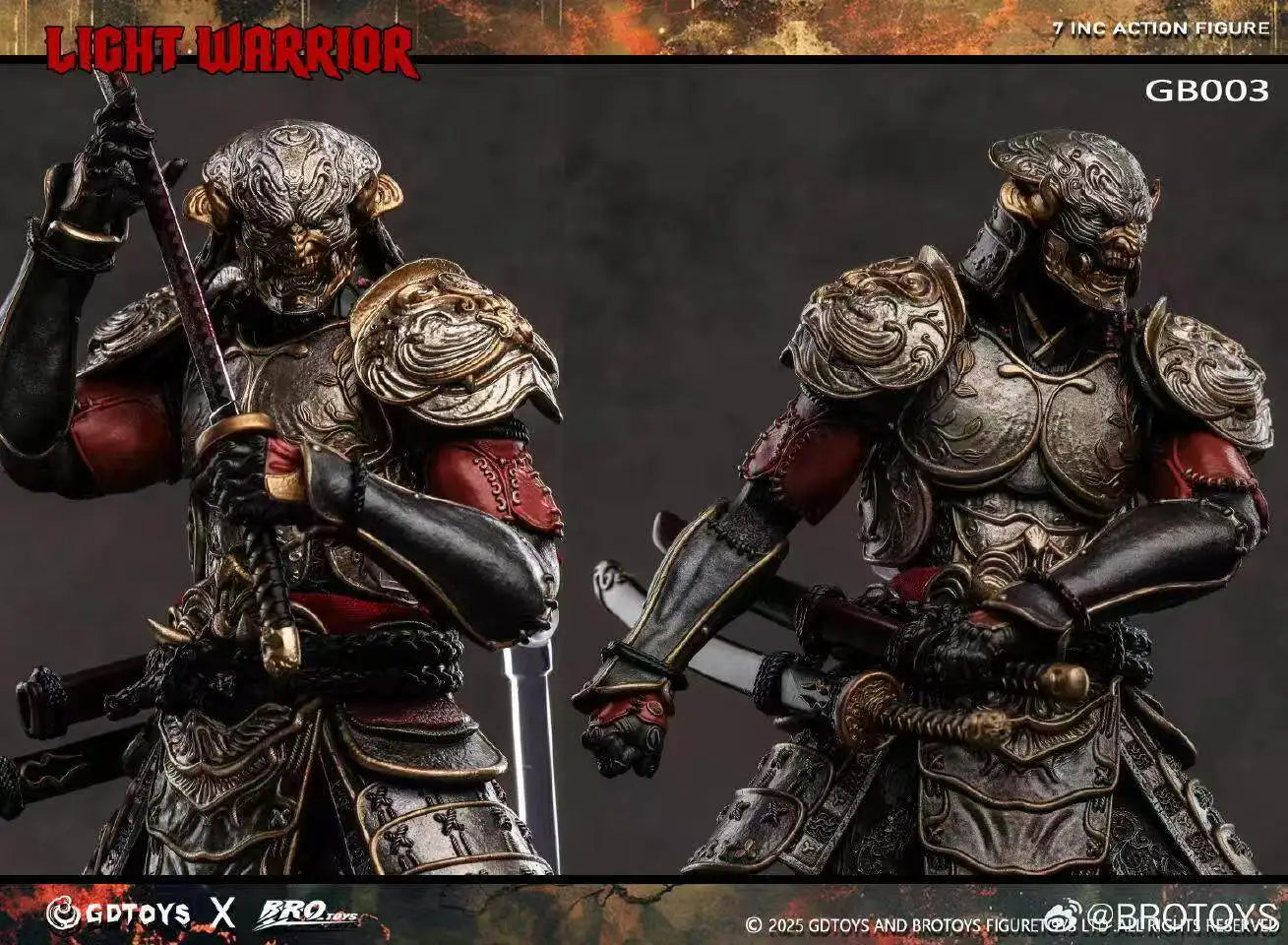 In Stock GDTOYS x BROTOYS GB003 LIGHT WARRIOR YOSHIMITSU Tekken Movable Model Toys 17cm