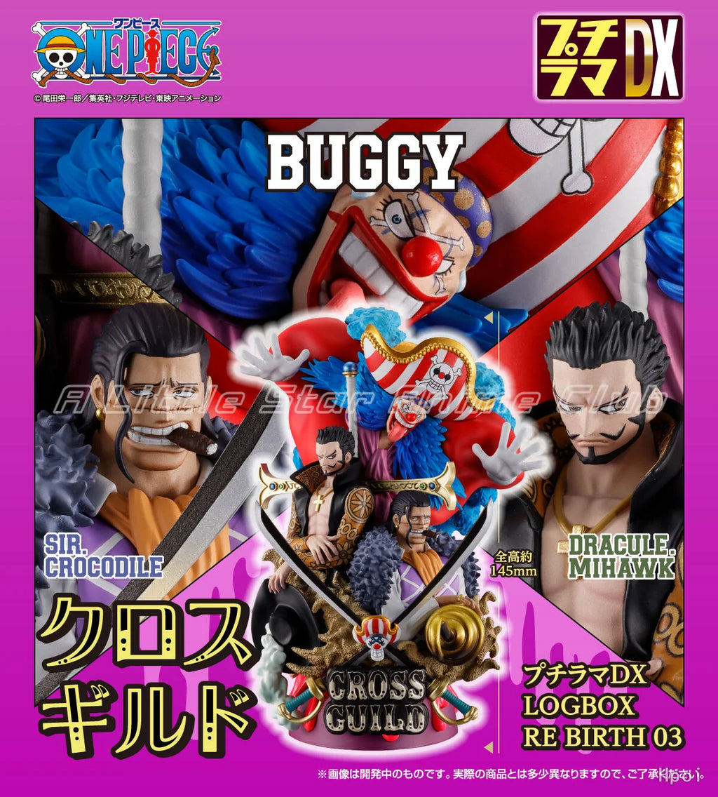 In Stock Original MegaHouse Puchirama SeriesDX LOGBOX ONE PIECE 03 Cross Guild Gift Figure Model