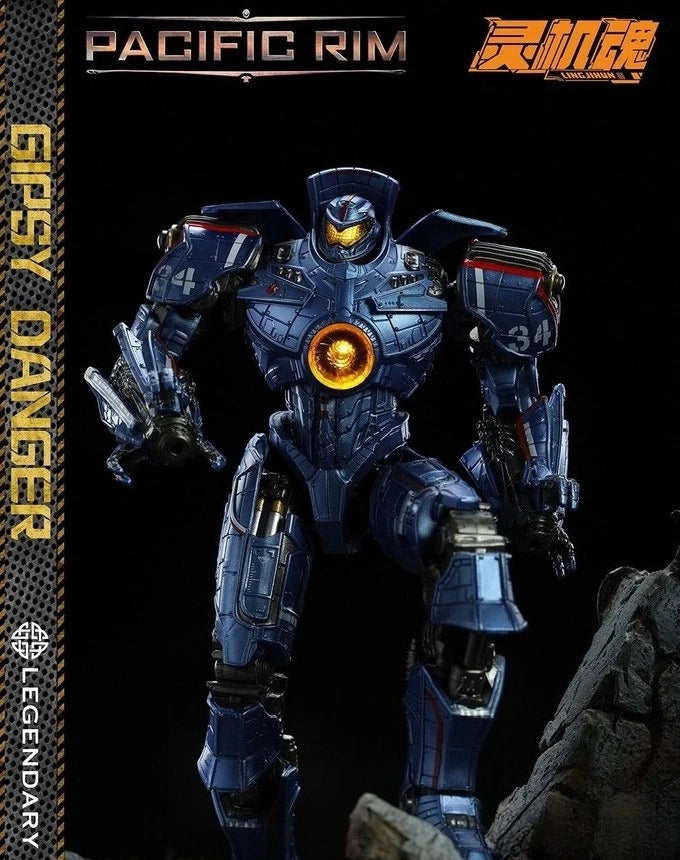 LING JIHUN Original Pacific Rim Crimson Typhoon Finished Mecha LED Light Emitting Action Robot Figures Toys  Collectible Mode