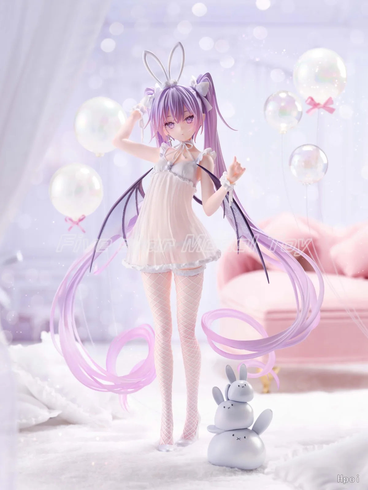 【FS】In Stock Original Goldhead GOLDEN HEAD Eve Rabbit Ear Night Dress 1/7 Action Figure Model Toys Gift Collection Ornaments
