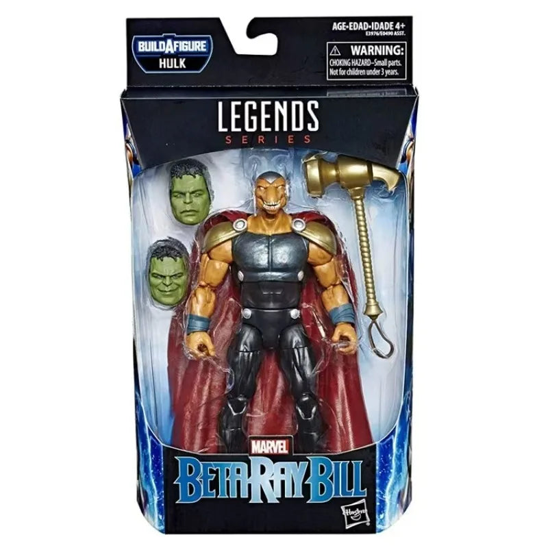 Original Hasbro Marvel Legends Series Union Jack/SHURI/RESCUE/ Rock Python/Loki/Beta Ray Bill Anime Figures Collection Toy Model