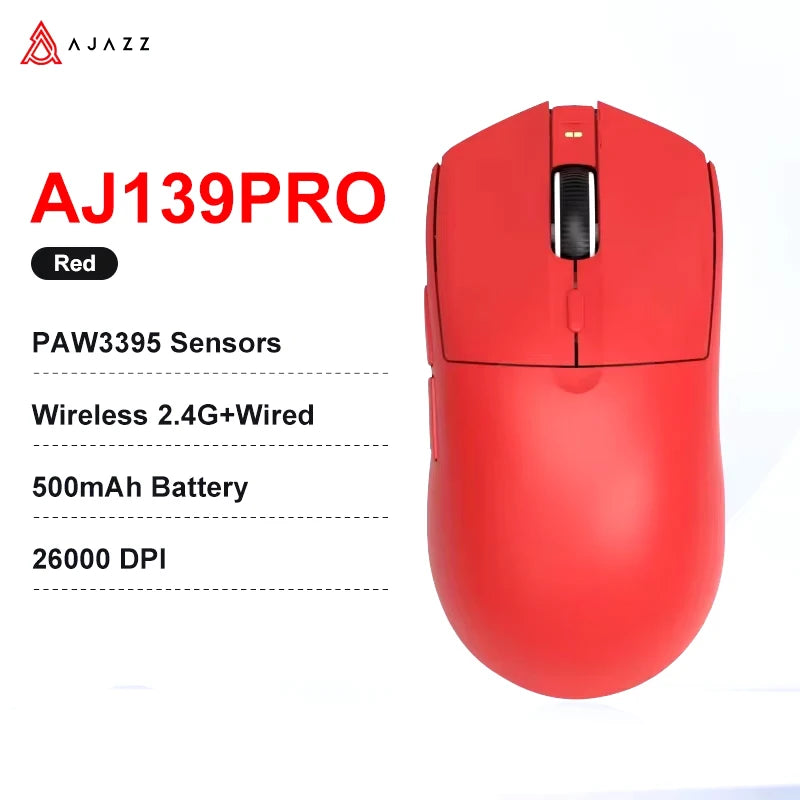 AJAZZ AJ139 V2 MC/AJ139PRO/AJ199 MC 2,4 GHz Wireless Gaming Maus PAW3311/PAW3395 Sensor 12000DPI/26000DPI Für PC Laptop Gamer