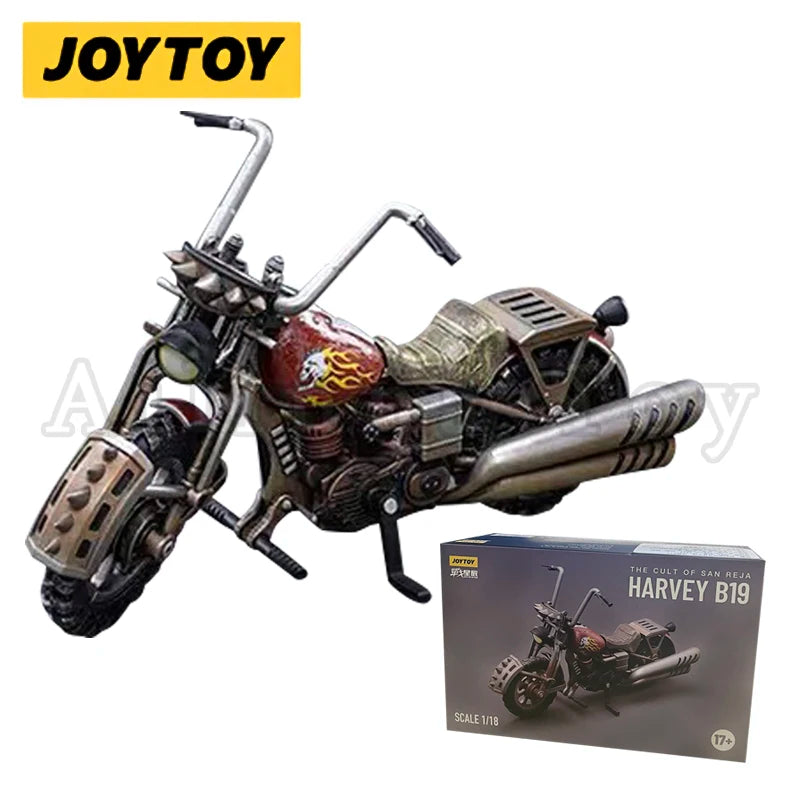 JOYTOY 1/18 Motorcycle The Cult Of San Reja Harvey B19 Anime Collection Model Toy