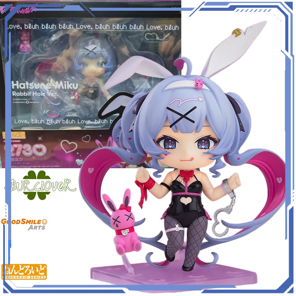 GSC Original Nendoroid Series Hatsune Miku Rabbit Hole Assembly Model Toys  Anime character figurines Assemble model toys