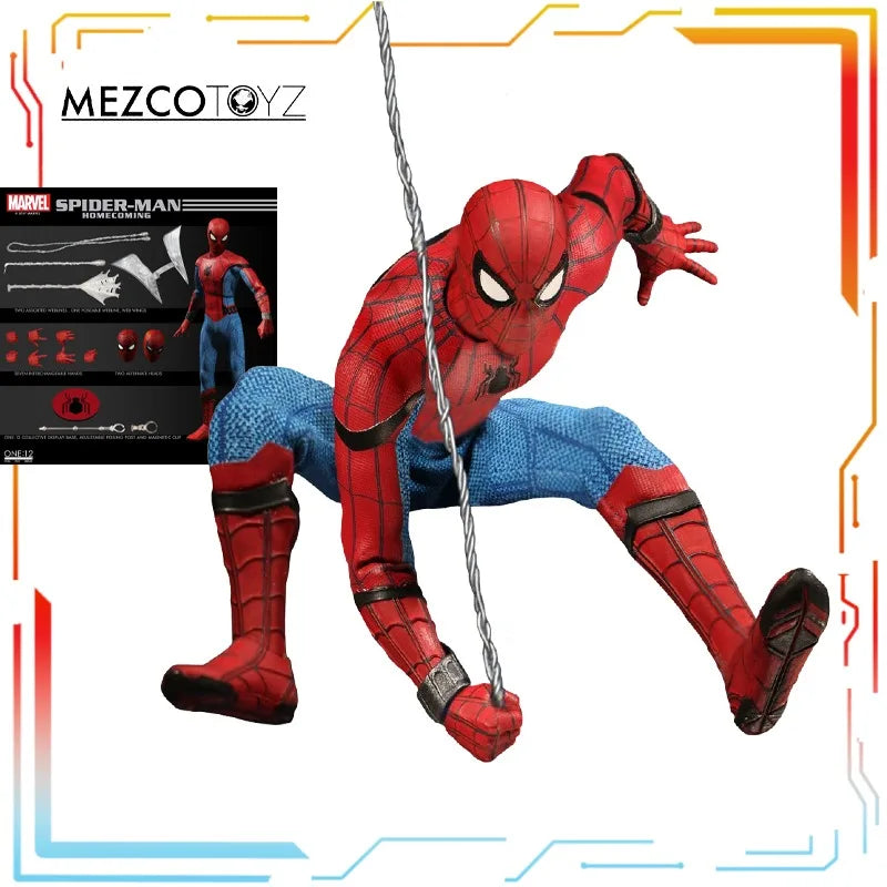 MEZCO Original 1/12 Finished Product Movable Exquisite Figurine Spider-Man Homecoming Anime Toys Model Festival Gift for Boys