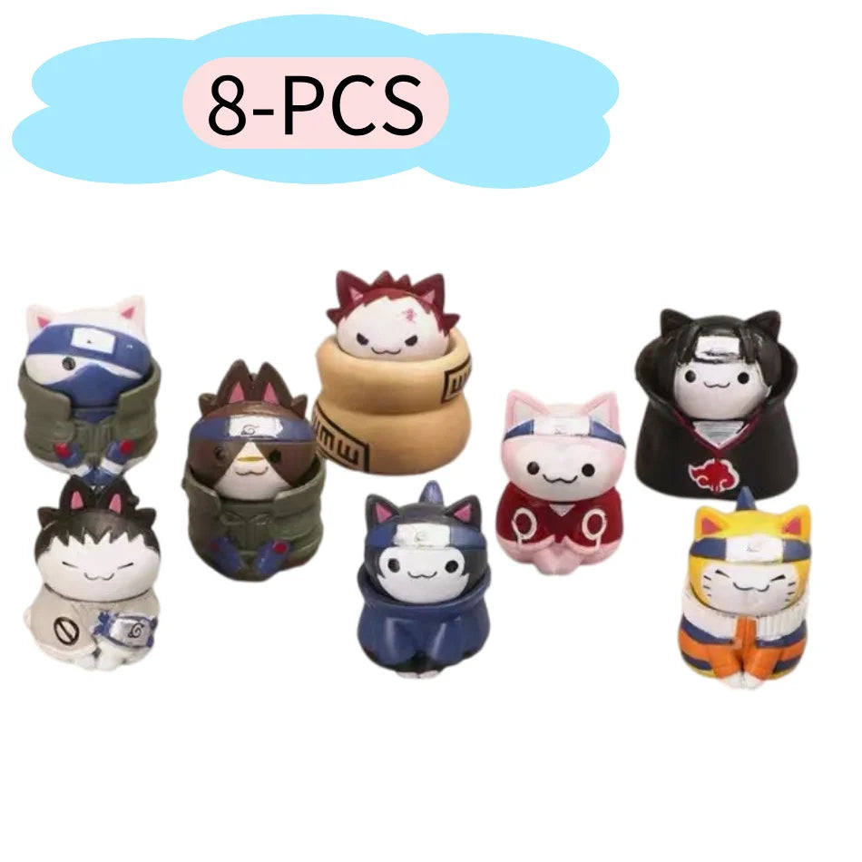 5cm Anime Naruto Figure Toys Cute mini Kakashi Uchiha Itachi Gaara Q Version Action Dolls Pvc Model Edition Birthday Gifts
