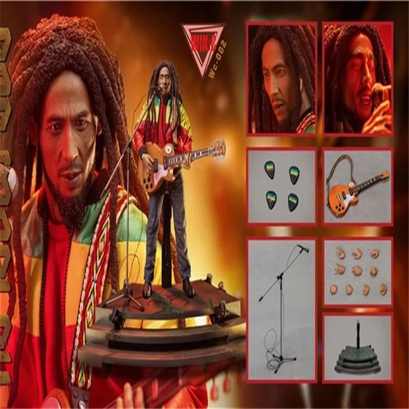 Win.C WC002 1/6 Male Soldier Singer Bob Marley High Quality Model Toy Full Set 12'' Action Figure In Stock