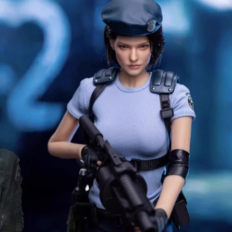 Police Forces Jill Action Figure Resident Scale Special Blue Uniform Complete Set Collectible Model  Adult Collectors Gift