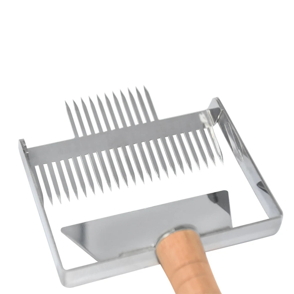 100 Pieces Stainless Steel Uncapping Fork with 23 Needles Beekeeping Tool Widening Scraper for Honeycomb Apicultura Equipment