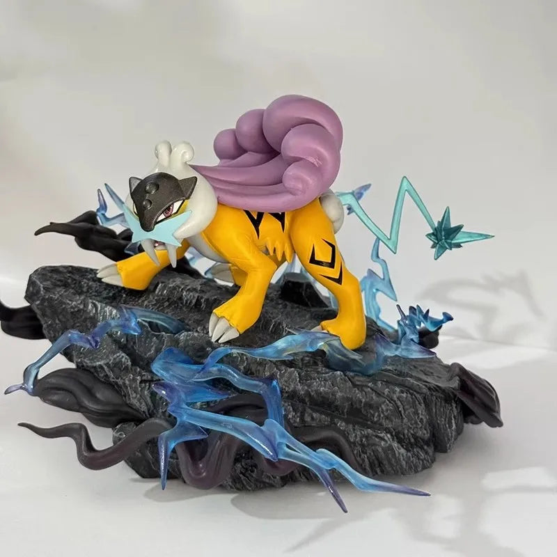 Pokemon Raikou Anime Figur Drei Heilige Action Figur PVC Statue Modell Puppe Sammlung Schreibtisch Dekoration Spielzeug Kind Geburtstag Geschenke