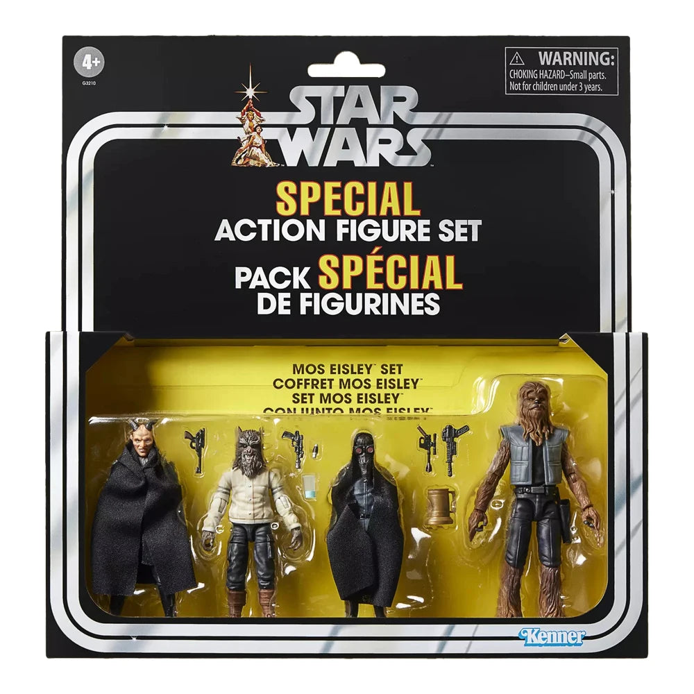 Original NEW Hasbro STAR WARS The Vintage Collection Mos Eisley Set 3.75-Inch 4-Pack TVC Action Anime Figure Model Toy Gifts