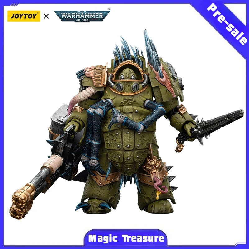 【MT】Pre-sale JOYTOY Warhammer 40K Death Guard Blightlord Terminator 1 with Reaper Autocannon and Bubotic Blades 1/18 Action