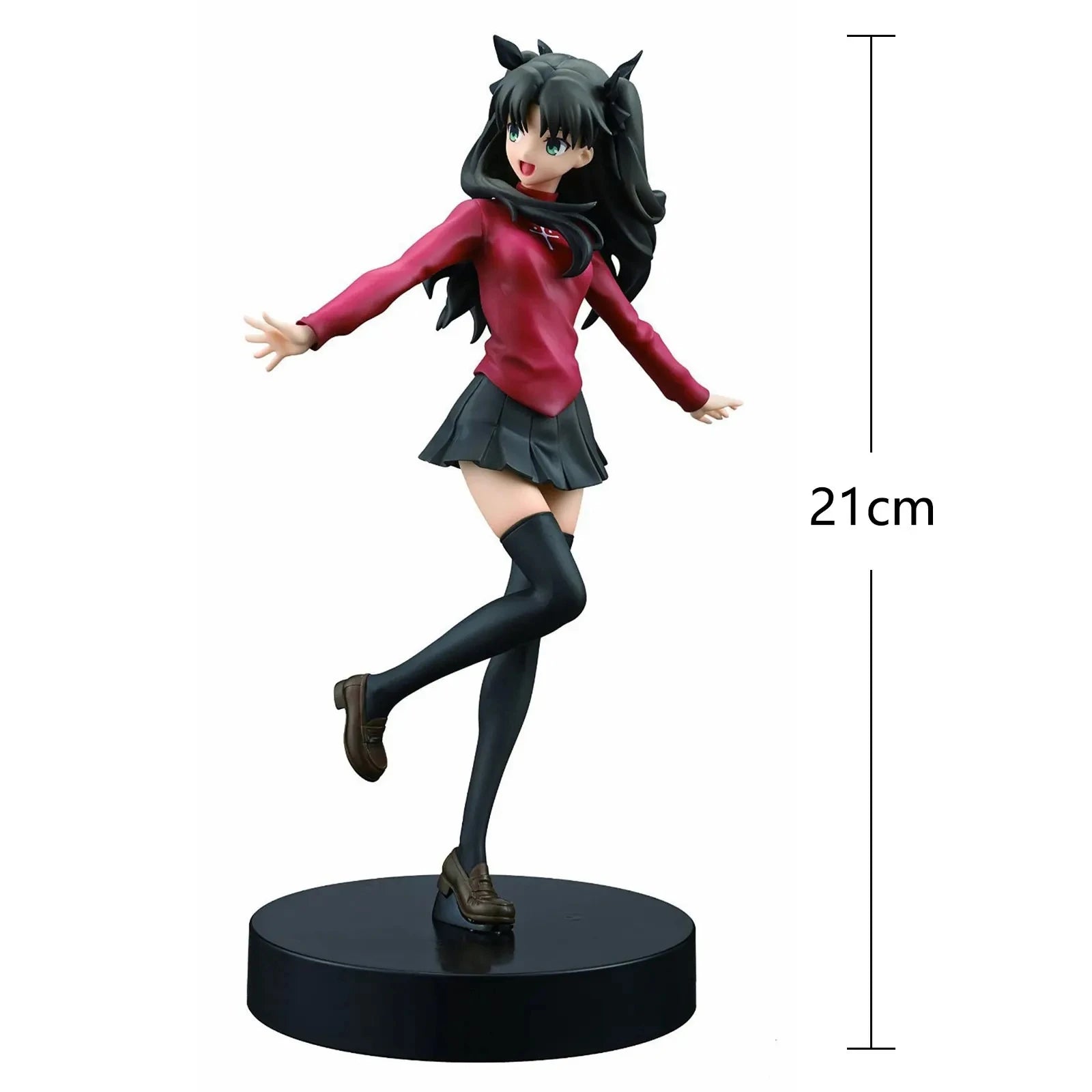 Anime FATE STAY NIGHT Tohsaka Rin FGO Station Modell Spielzeugsammlung 21CM Actionfigur bemalte Figur Rin Puppe PVC Kindergeschenke