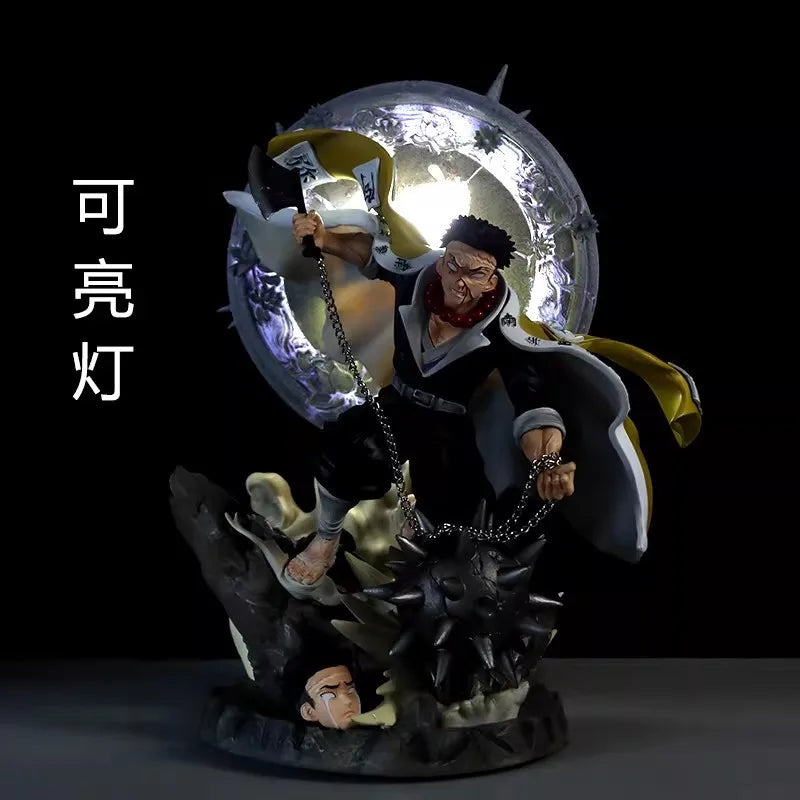 41cm Demon Slayer Rock Pillar Journey Ming Ming Island Stronges Lightable Double Sculpture Collectible Toys Action Figure Gift