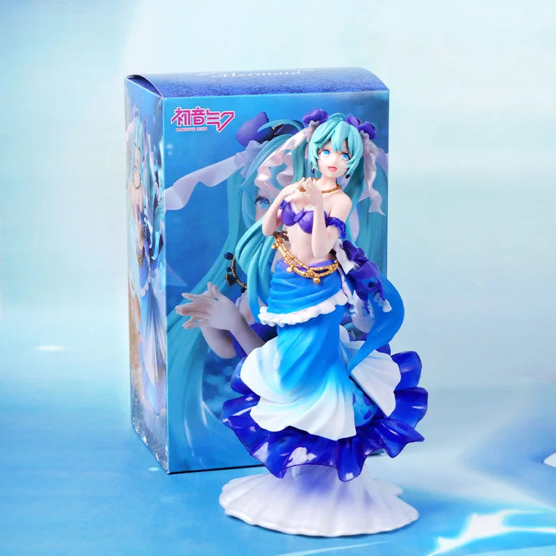 24CM Anime Hatsune Miku Figure Artist Masterpiece Fairy Tale Princess Series Little Mermaid  Model Toy Gift Action Figure