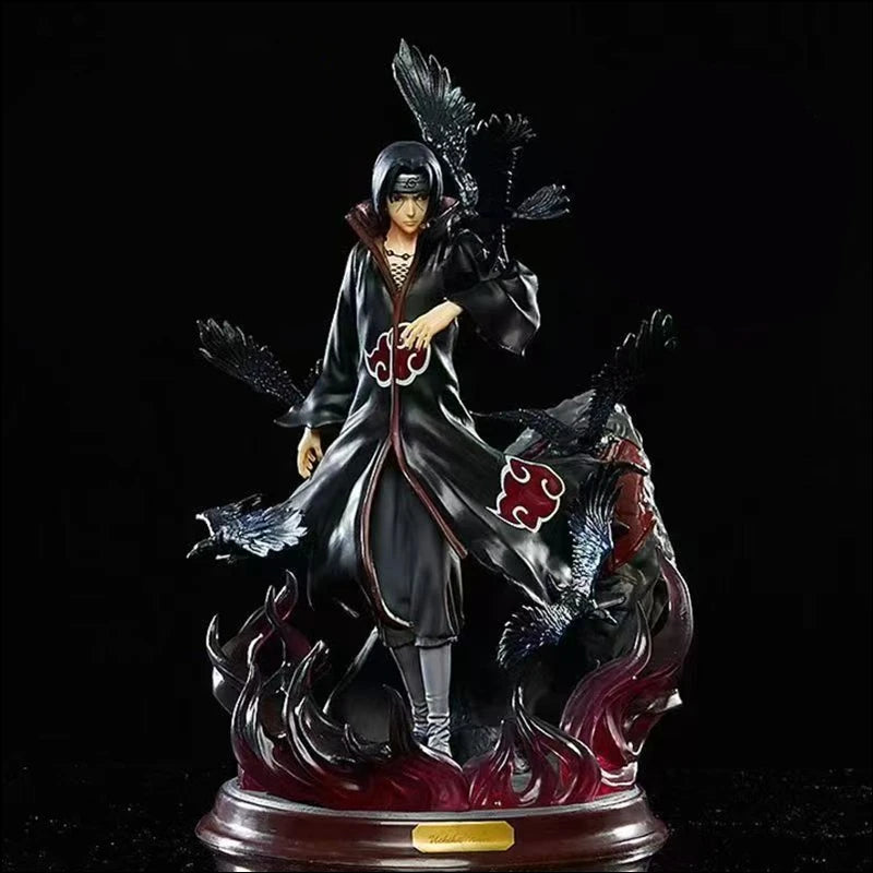 28 cm große Anime-Figur Naruto Crow Hall Itachi Actionmodell Uchiha Itachi Statue Spielzeug Heimdekoration Schreibtischornamente