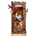 Robotime Rolife Enchanted Garden Book Nook Kit Whimsical Wooden Bookshelf Insert with Mashroom Tea Cup Decor