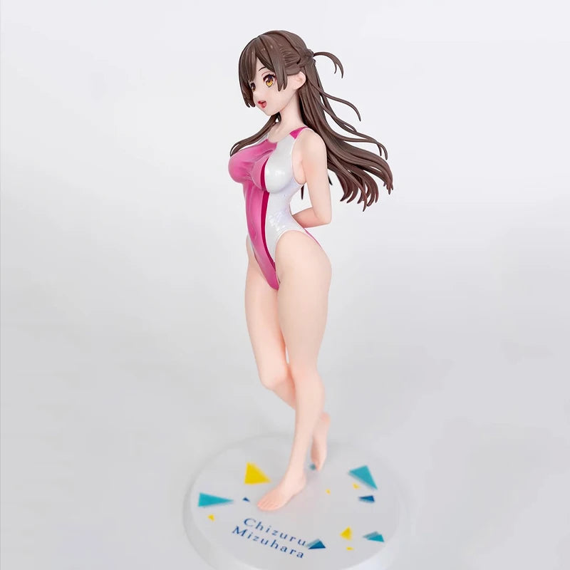 25cm Rent-A-Girlfriend Sexy Anime Figure Chizuru Mizuhara Swimwear Action Figure Chizuru Ichinose Figurine Model Doll Toys Gift
