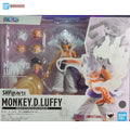 Bandai One Piece Model Kit Genuine SHF Monkey D Luffy Gear5 Future Island Eggheao Anime Action Figure Collection Finished Model