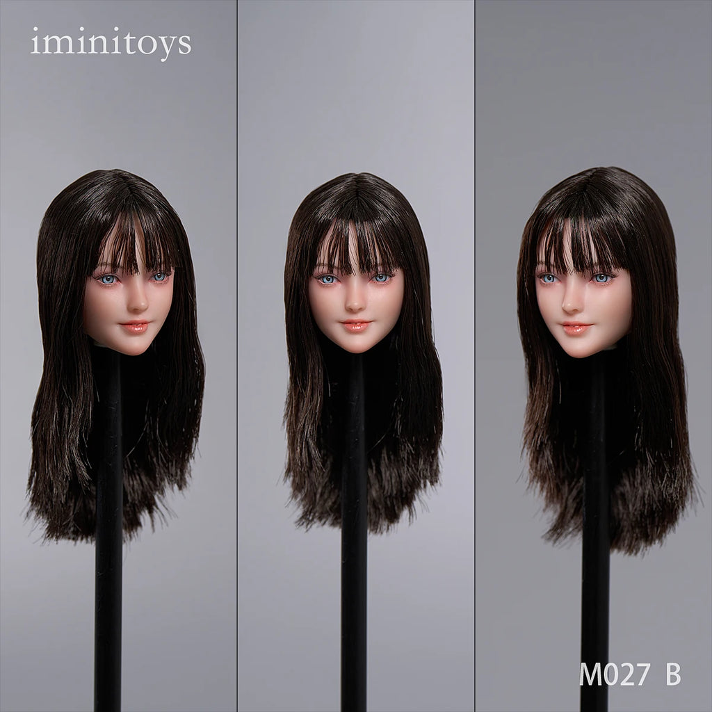 Presale Iminitoys M027 1/6 Beautiful Girl Xuan Head Sculpt Movable Eyes for 12-inch Female Soldier Action Figure Body