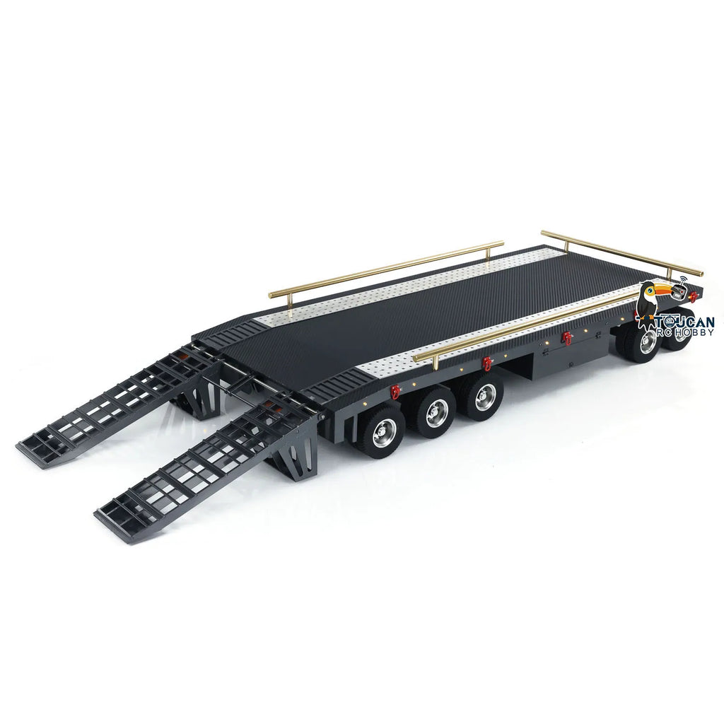 Metall 5 Achsen Vollanhänger Fernbedienung Anhänger für Spielzeug 1/10 1/8 RC Crawler 1/14 1/12 Hydraulische RC Lkw Auto Fahrzeug Modell