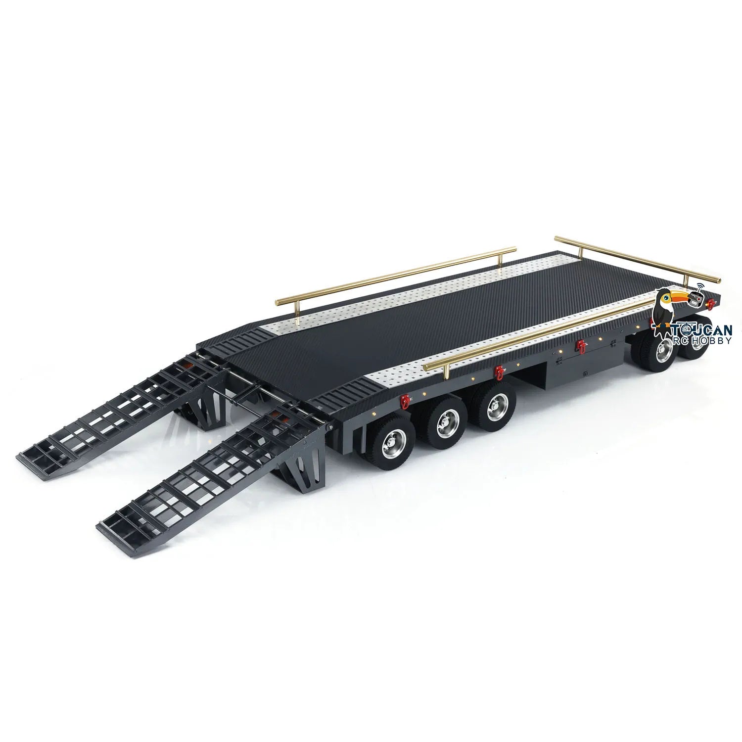 Metall 5 Achsen Vollanhänger Fernbedienung Anhänger für Spielzeug 1/10 1/8 RC Crawler 1/14 1/12 Hydraulische RC Lkw Auto Fahrzeug Modell