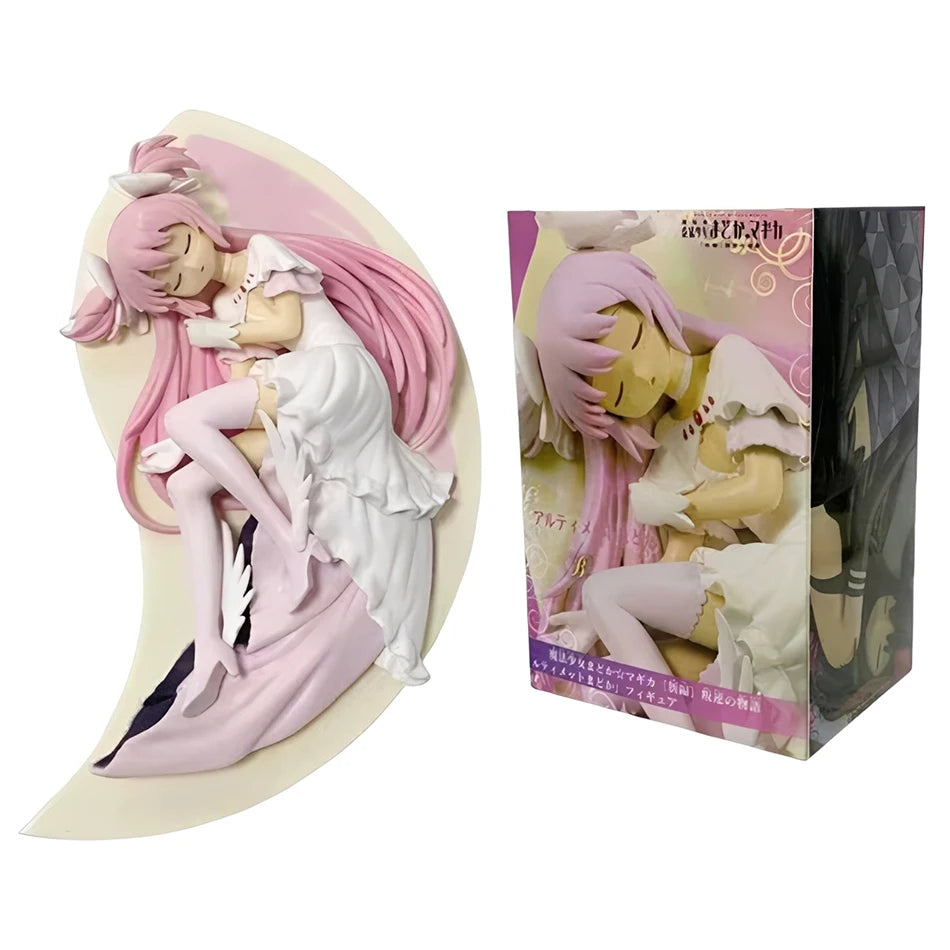 Magical Girl Xiaoyuan Anime Handmade Sleeping Position Xiaoyuan Xiaomei Flame Figure PVC Model Desktop Ornament Peripheral Gift