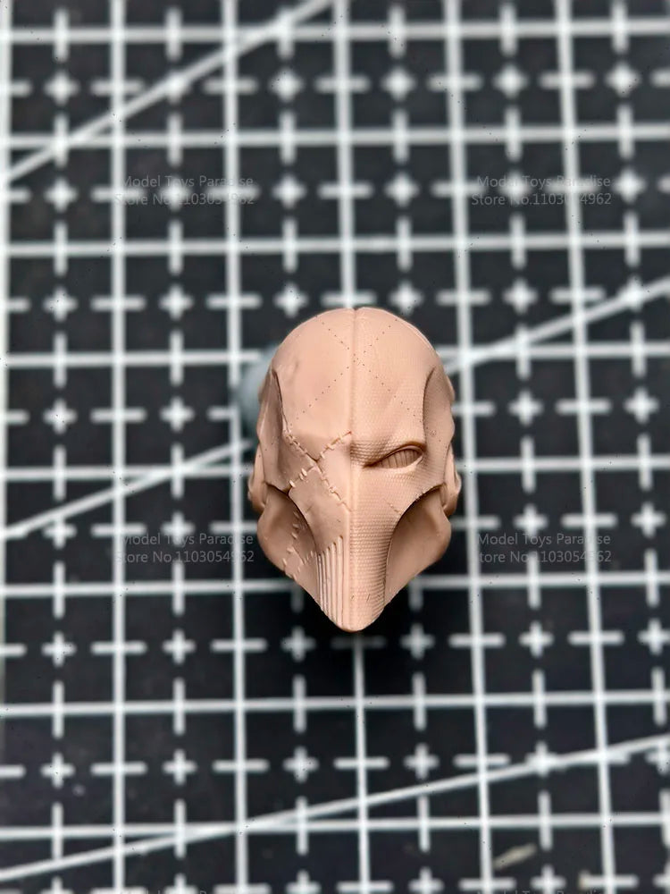 Unbemalter DIY 1/12 Men Soldier Anime Deathstroke White Model Head Antihero Wilson Head Sculpt passend für 6-Zoll-Actionfigurenkörper