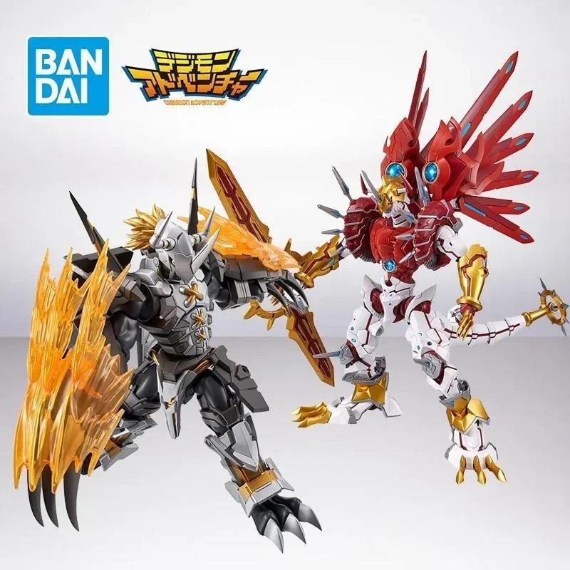 Original Bandai Digimon Adventure WarGreymon Omegamon Beelzebumon Gallantmon Alphamon Paildramon Action Figure Model with box