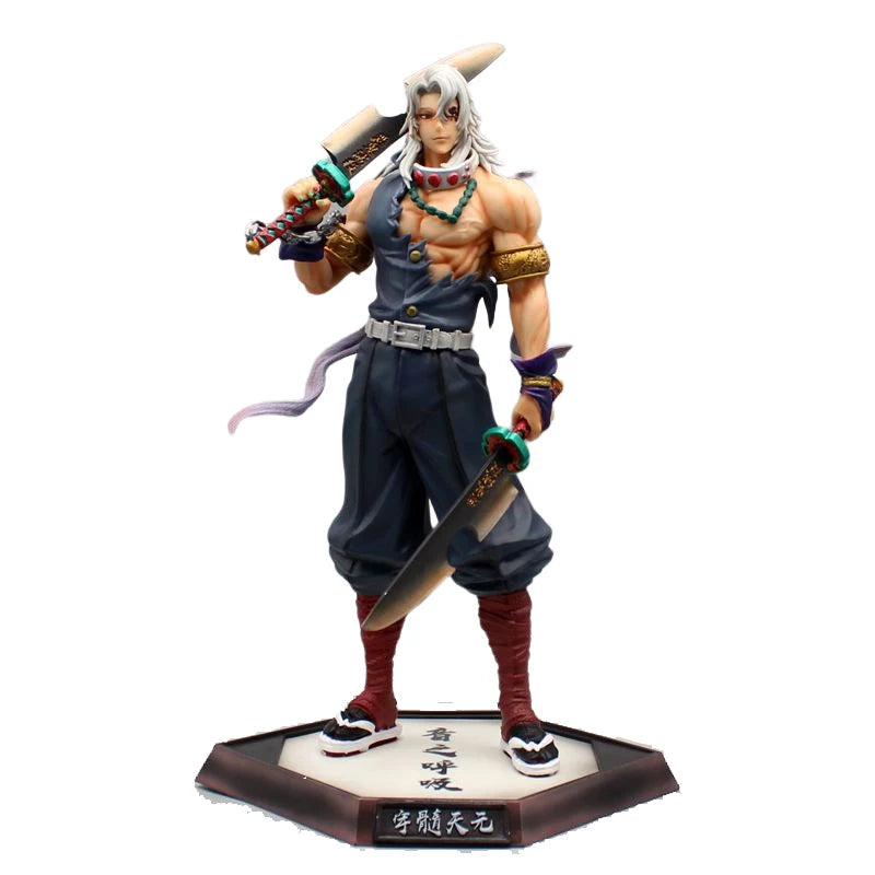 32CM Anime Demon Slayer Kimetsu No Yaiba Figur Kokushibo PVC Actionfiguren GK Statue Modell Puppenspielzeug für Kinder Geschenke