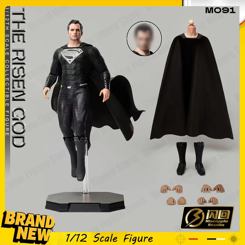 NEW Manipple Stutio The Risen God Black Superman Action Figure M091 DC Zack Snyder'S Justice League Figures 1/12 Super Man Toy
