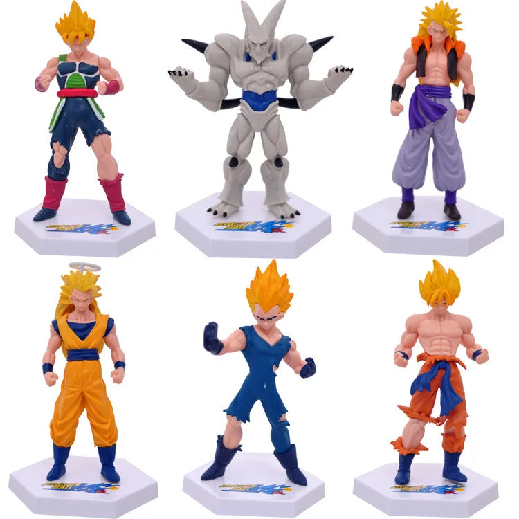 6Pcs/1Set WCF BANDAI Anime Dragon Ball Son Goku Burdock Series Figure Karifura Broli Set Model Toy Gift Collection Aciton Figure