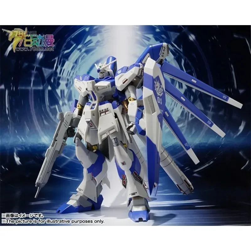 BANDAI Original Metal Robot Spirits RX-93-ν-2 Hi-v Gundam Collectible Movable Action Figure Model Toys Gifts for Boys