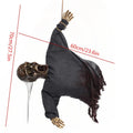 1pc Halloween Hanging Witch Ghost with LED Eyes Scary Sound Animated Zombie Prop for Haunted House  Halloween Party  Decoration