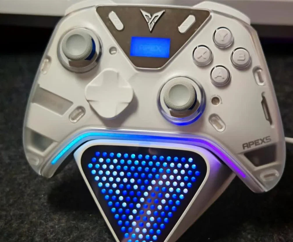 Flydigi APEX5 Elite Wireless Gaming Controller – Power Feedback, Charging Dock for PC, Switch 2, Mobile & Steam