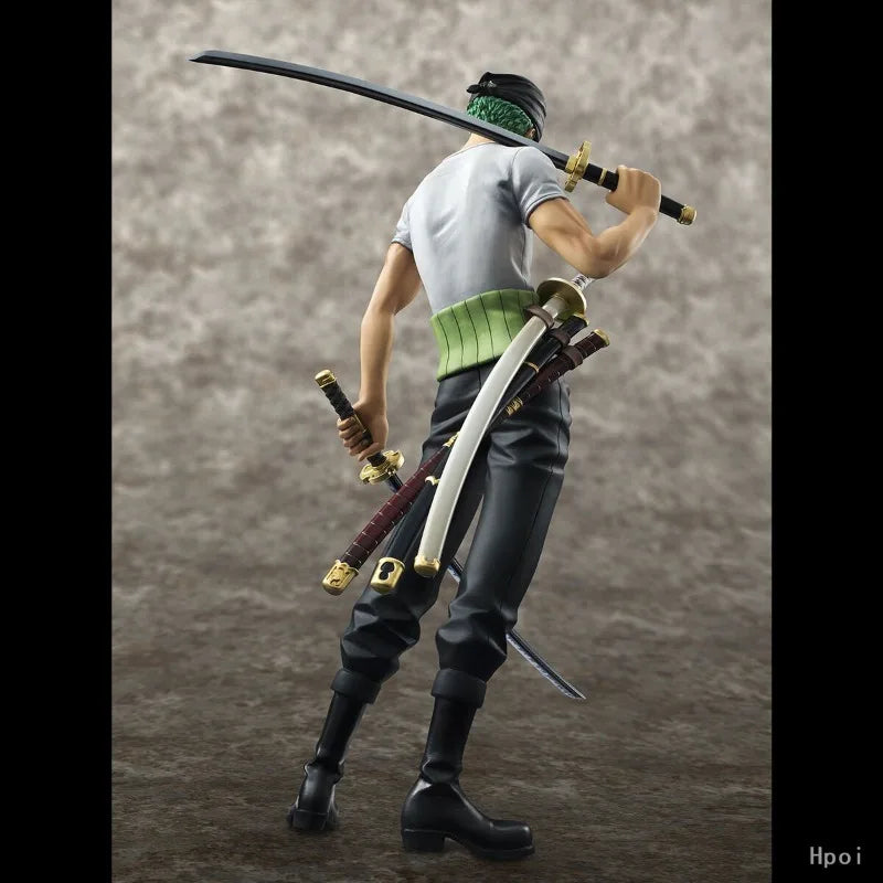Megahouse Original Portrait.Of.One Series Roronoa Zoro 10th Anniversary Limited Edition Not Movable Figure Statue Model Toys